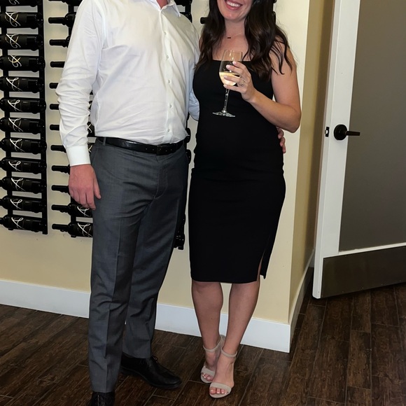 Black Bodycon Midi Dress - Picture 2 of 2